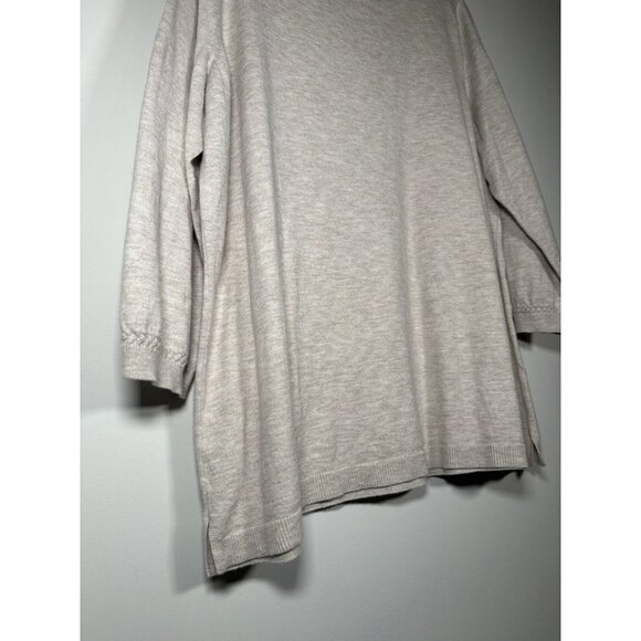 TALBOTS Starfish Boatneck Sweater Oatmeal Beige Size 2X Nautical Coastal Cottage - Picture 6 of 8